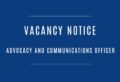 Vacancy for the post of Advocacy and Communications Officer