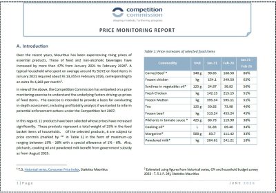 Price Monitoring Report February 2026